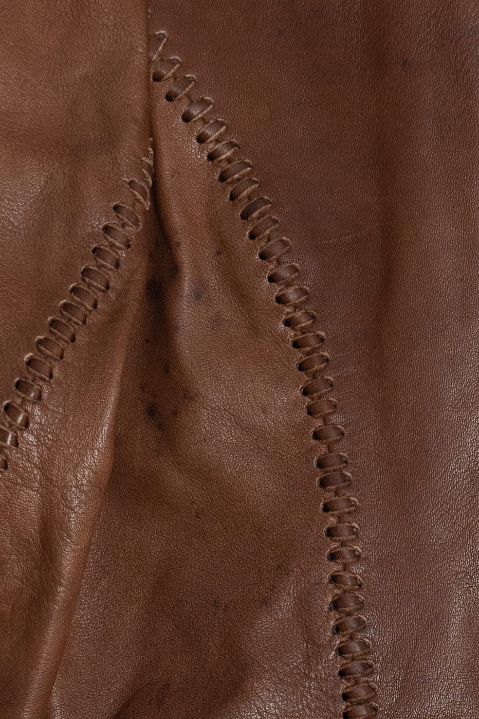 Vintage Char Hand Painted Whipstitch Leather Blazer Jacket (1970s)