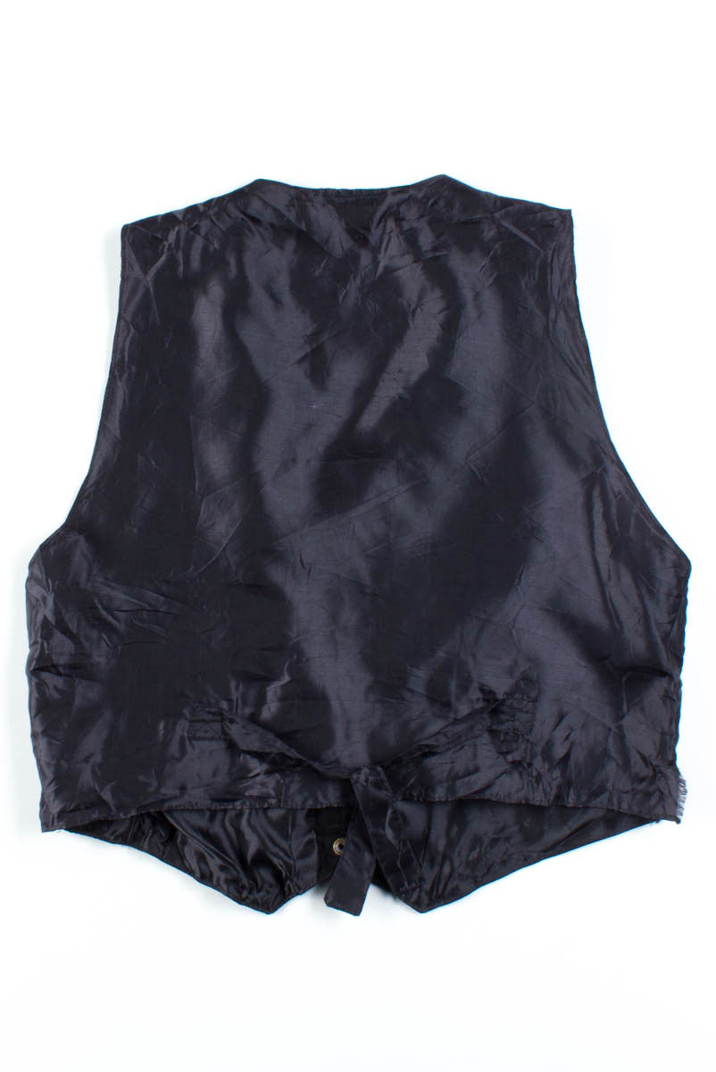 Black Suede Eyelet Vest