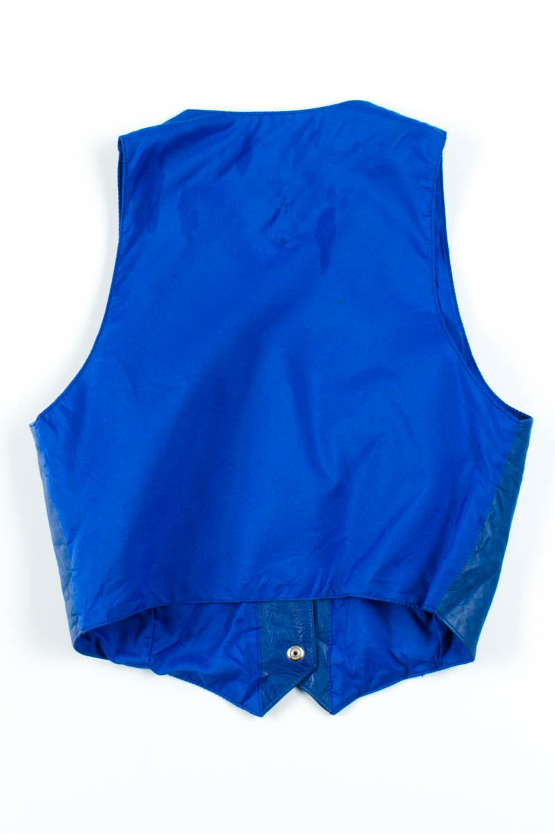 Blue Leather Vest