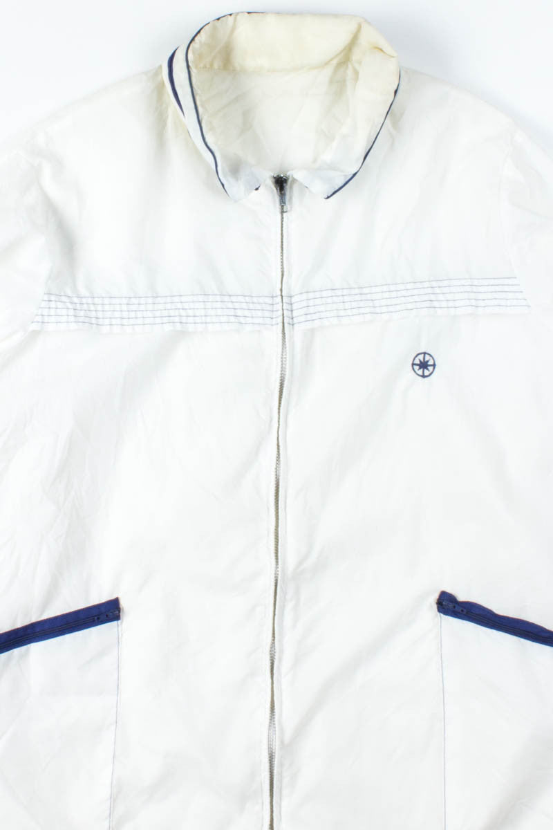 White Compass Windbreaker