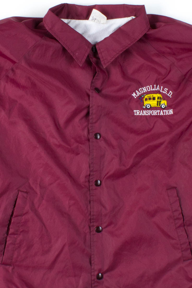 Burgundy School Bus Coach Jacket