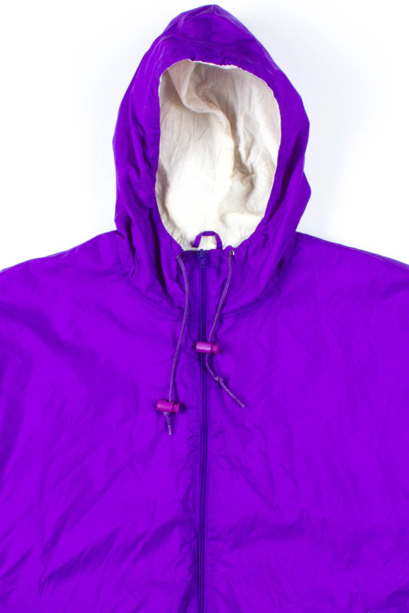Bright Purple Hooded Windbreaker