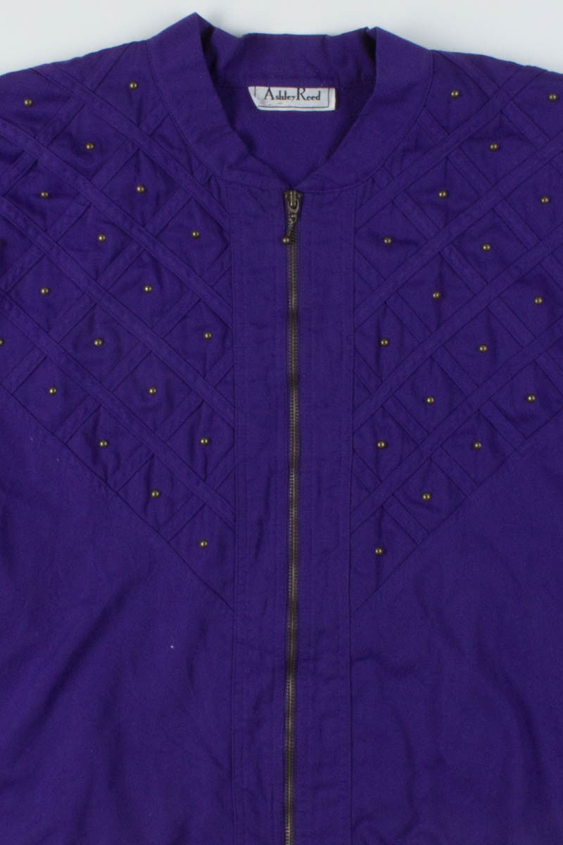 Purple Studded Spring Jacket