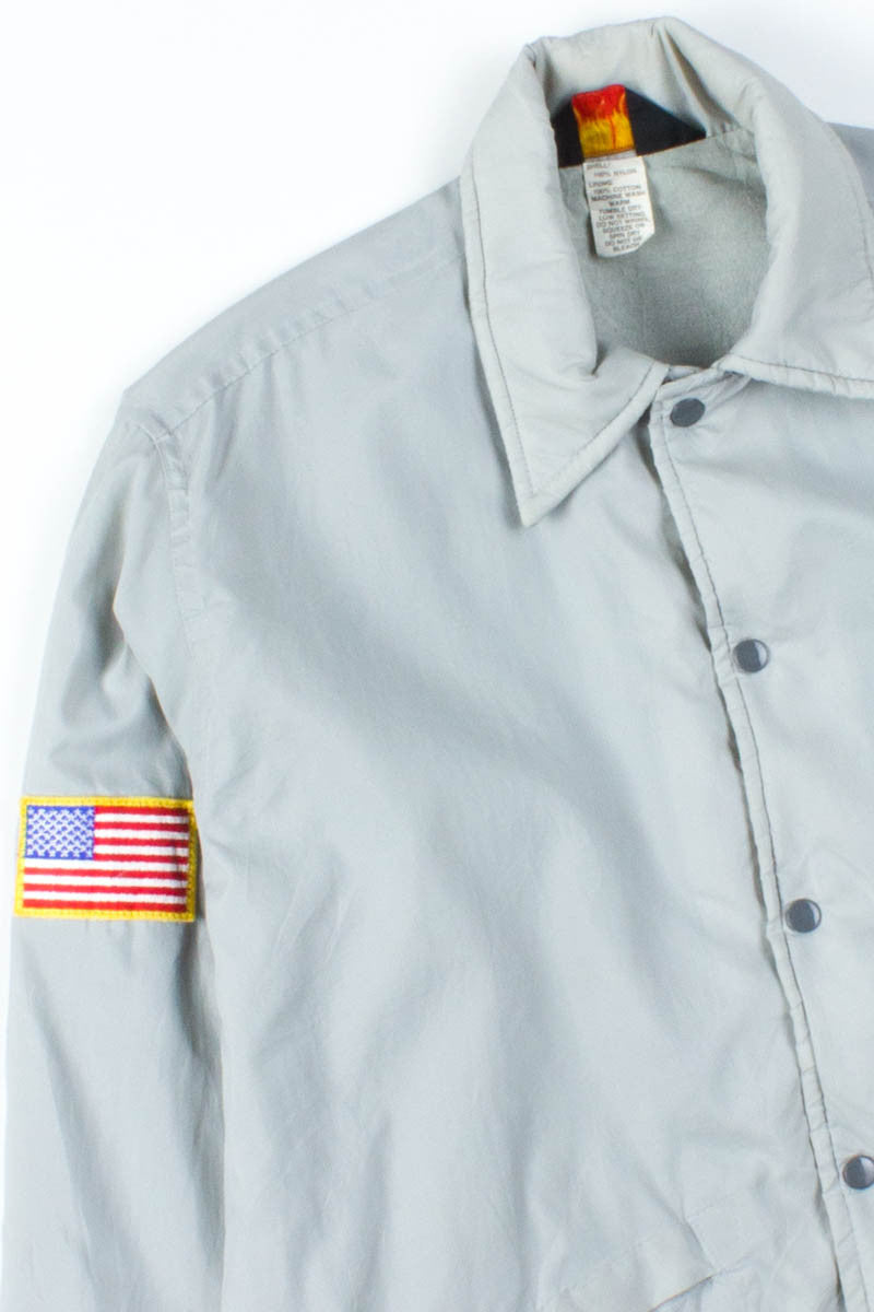 American Flag Patch Coach Jacket