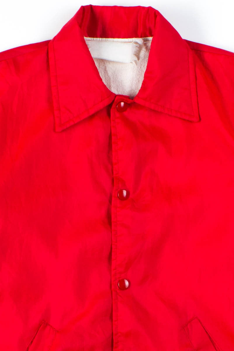 Red TWA Snap Front Nylon Jacket