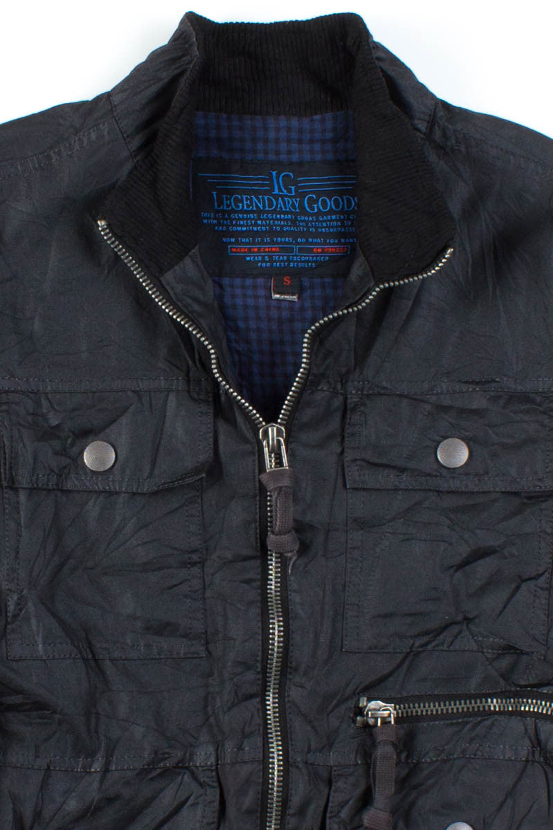 Black Starched Bomber Jacket