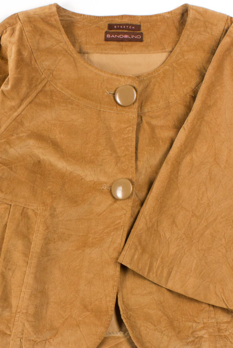 Tan Corduroy Big Button Jacket