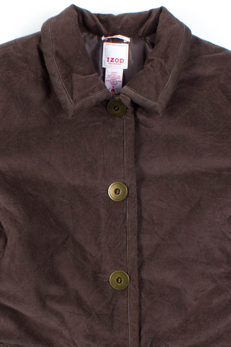 Brown Quilted Velvet Jacket