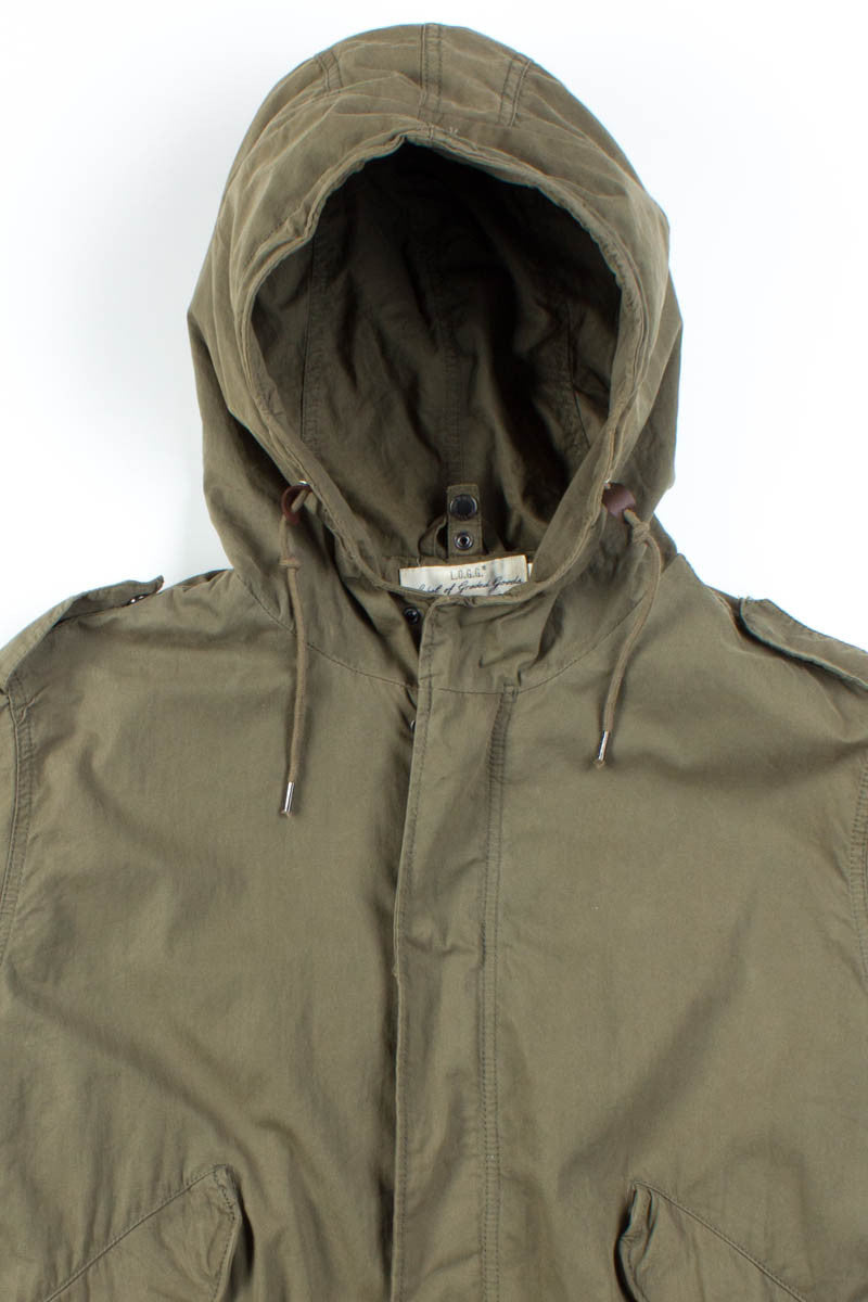 Military Style Anorak Trench Coat