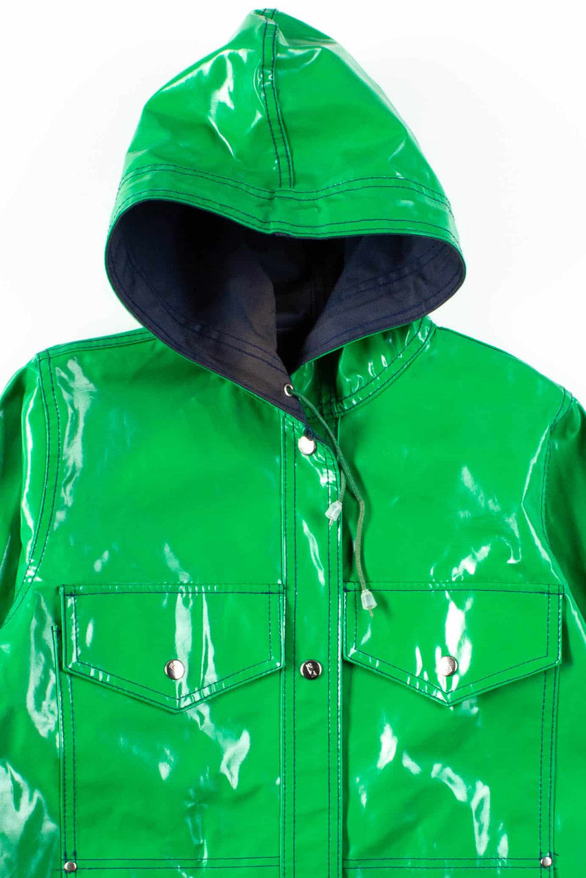 Green PVC Rain Coat