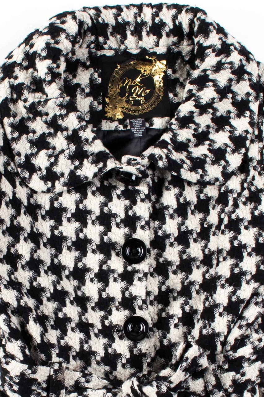 Black & White Wool Half Sleeve Jacket