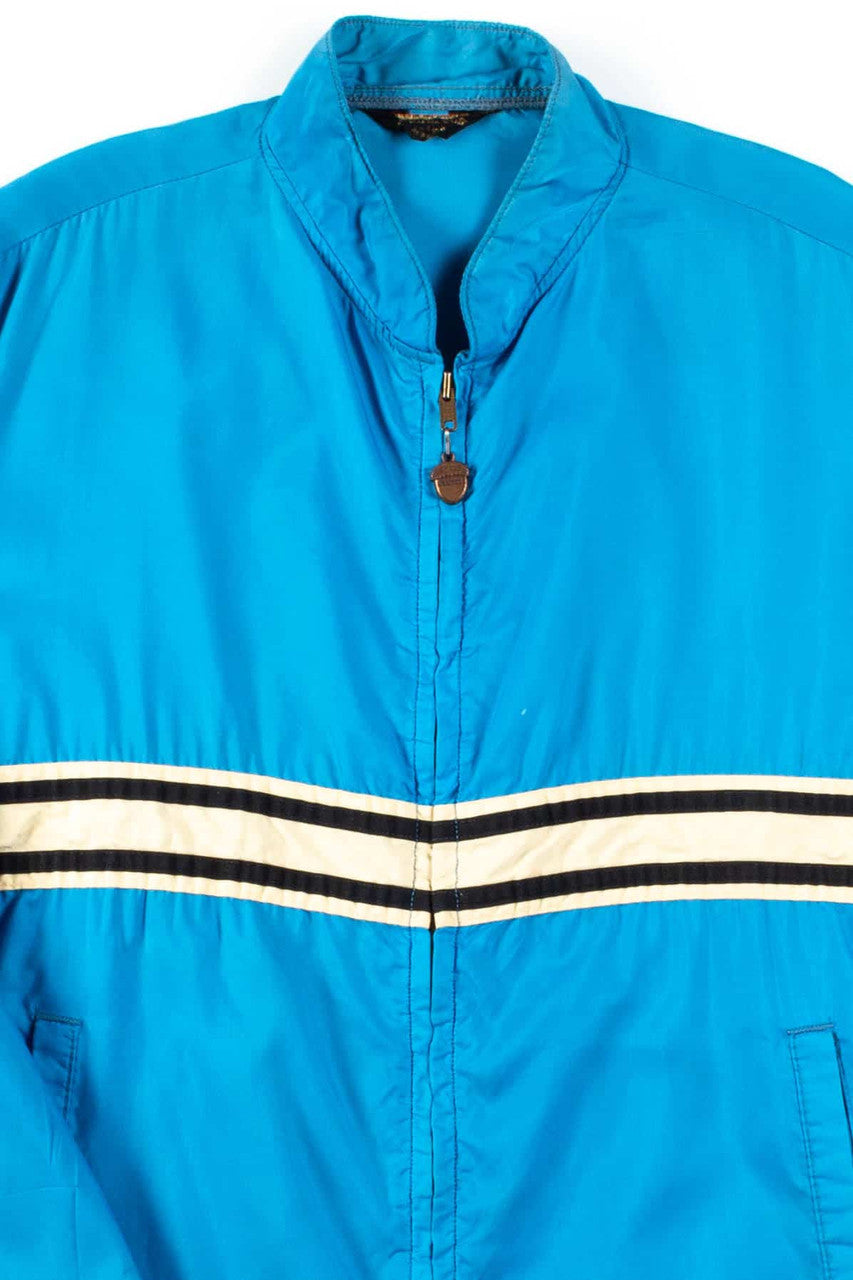 Blue Striped Nylon Jacket