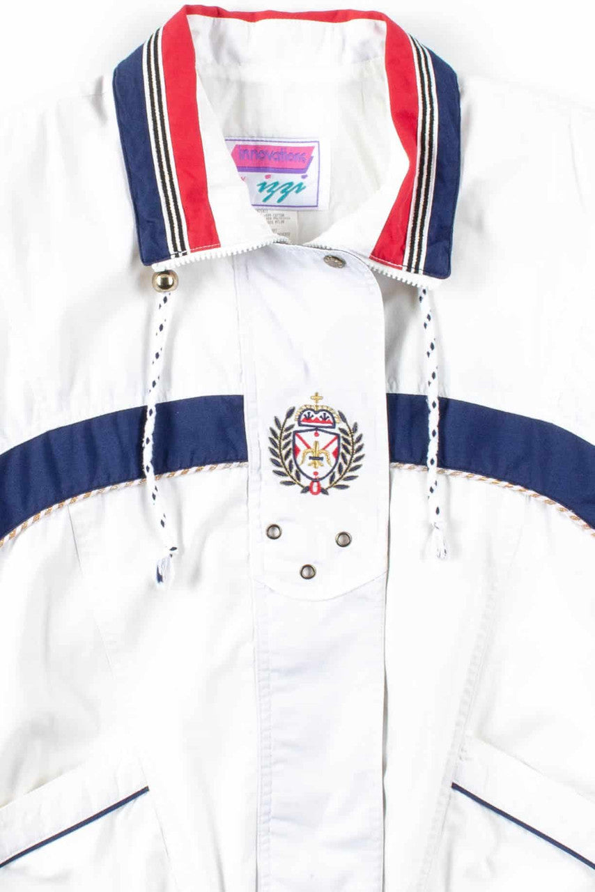 White Nautical Lightweight Jacket