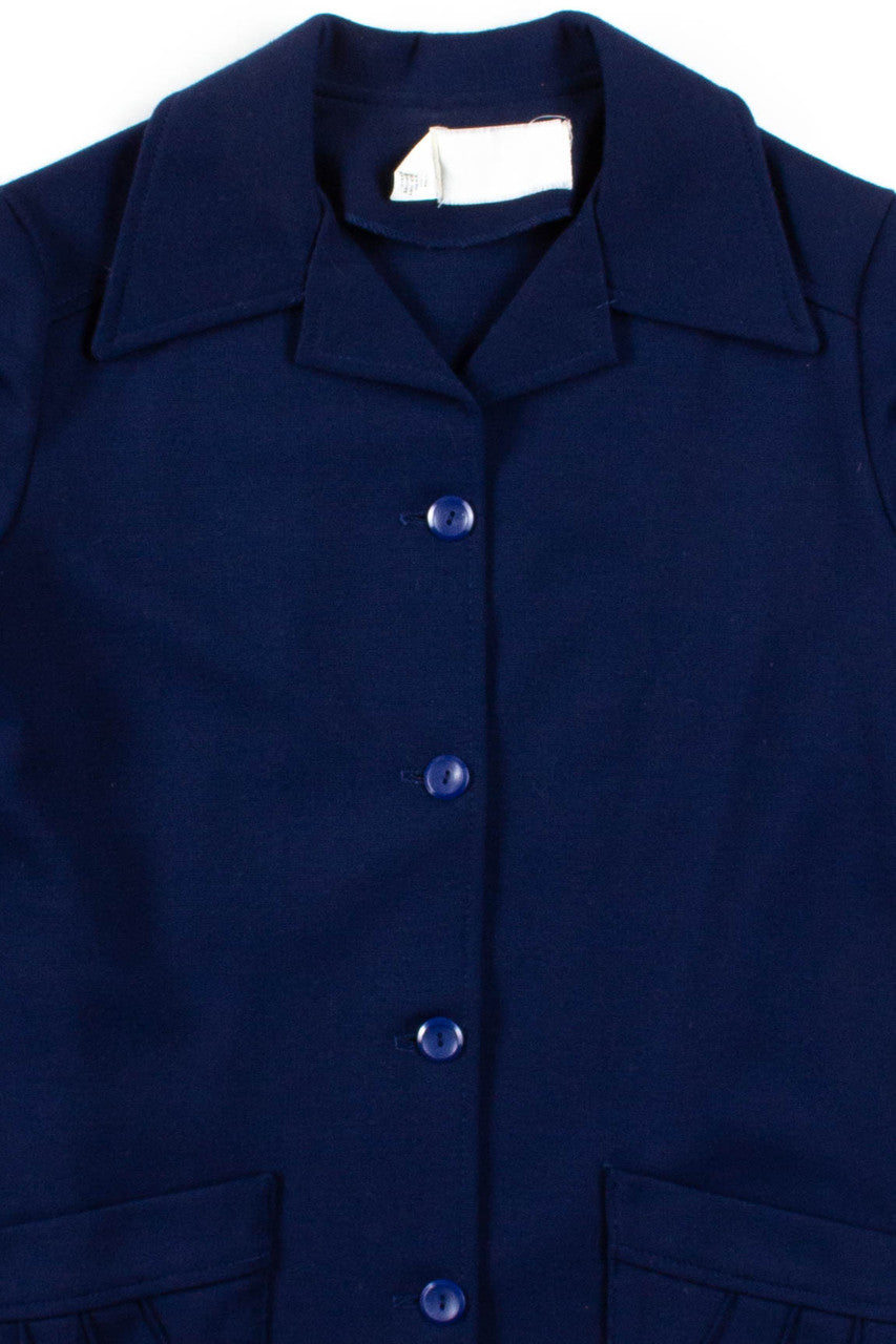 Vintage Navy Button Up Jacket