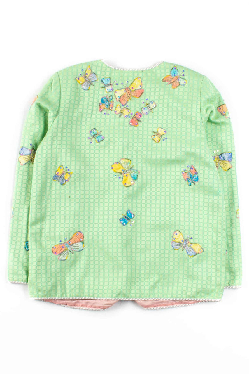 Green Sequin Butterflies Jacket