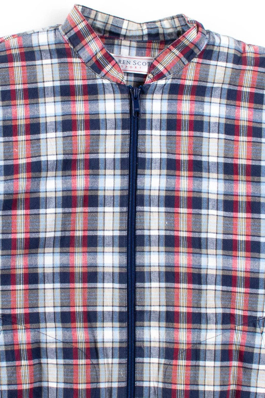 Navy & Red Plaid Jacket