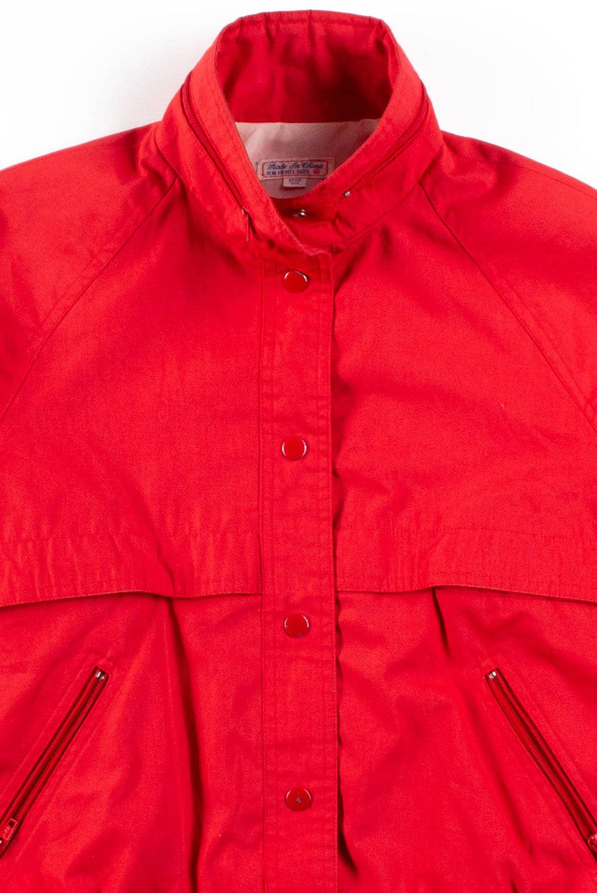 Red Button Up Light Jacket