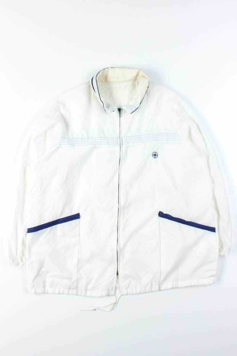 White Compass Windbreaker