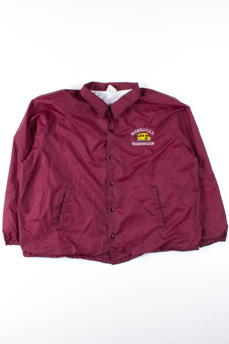 Burgundy School Bus Coach Jacket