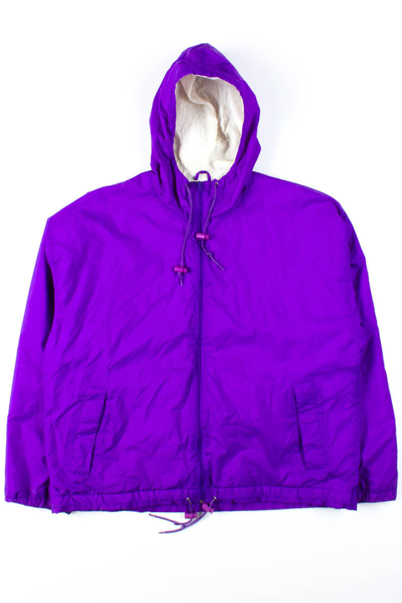 Bright Purple Hooded Windbreaker