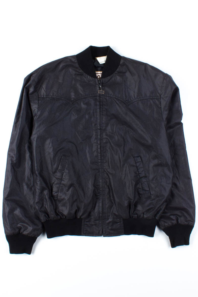 Black Semigloss Bomber Jacket
