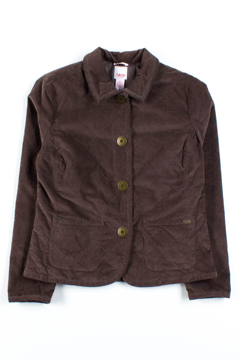 Brown Quilted Velvet Jacket