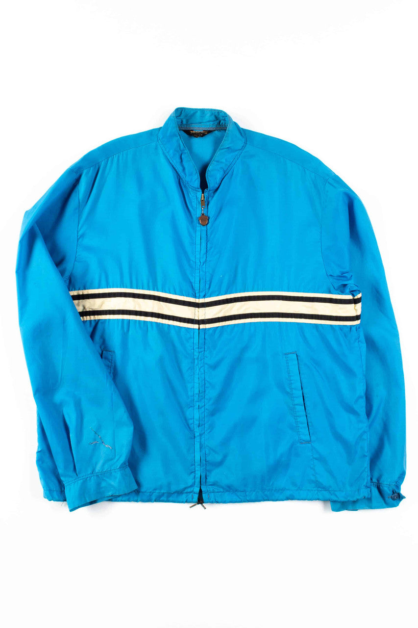 Blue Striped Nylon Jacket