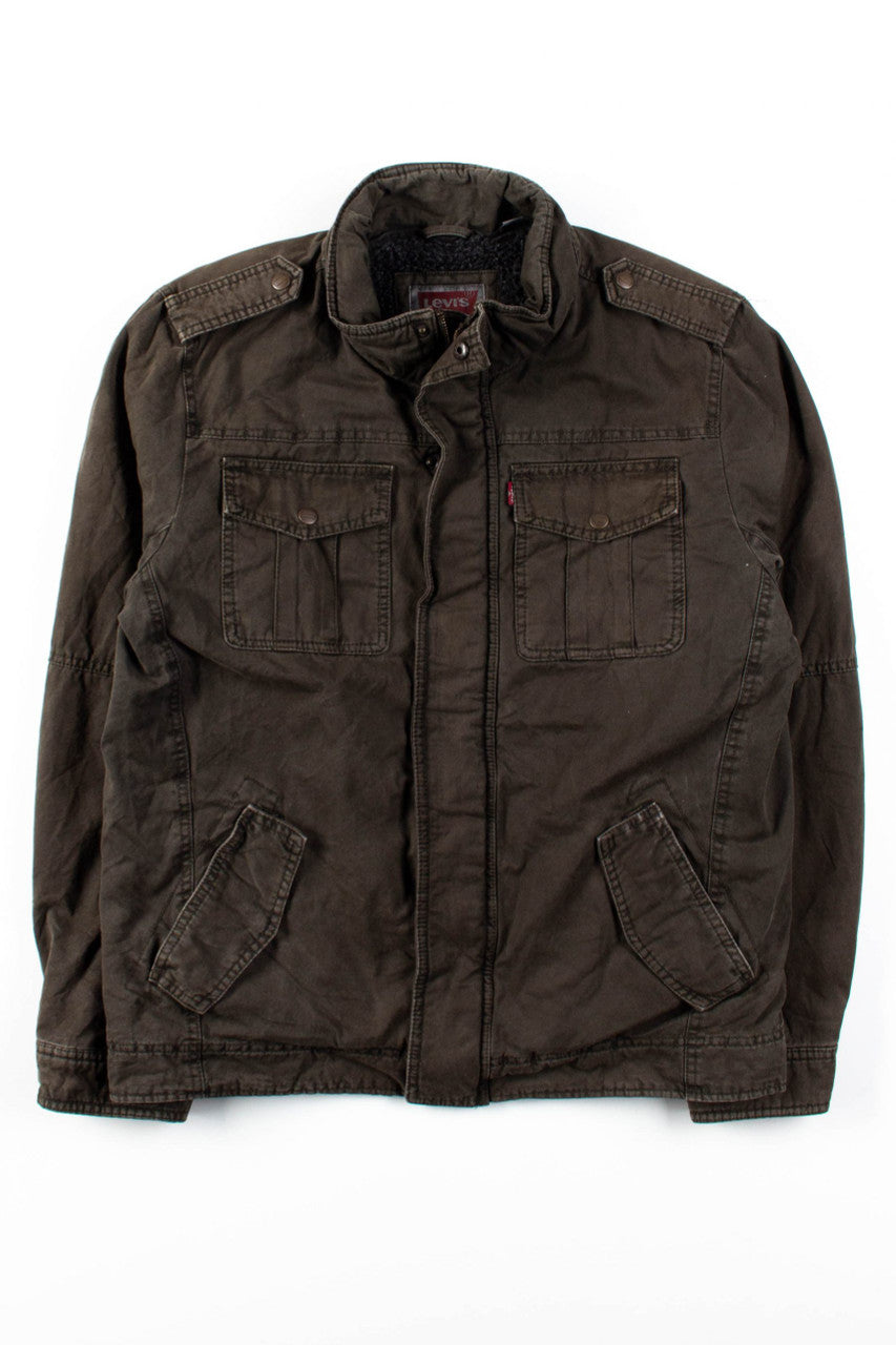 Olive Levi's Sherpa Lined Military Jacket (M)