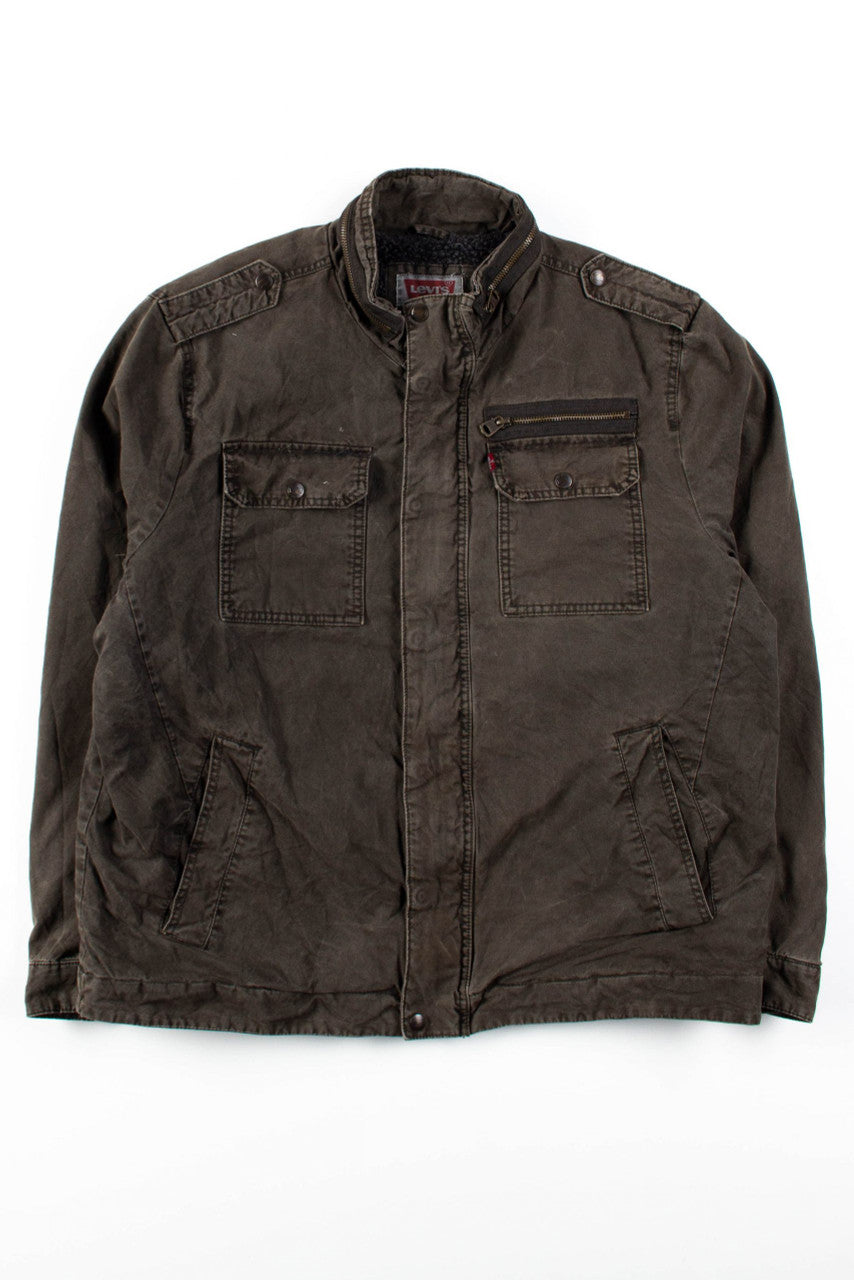 Olive Levi's Sherpa Lined Military Jacket (L)
