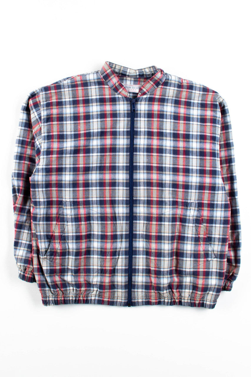 Navy & Red Plaid Jacket