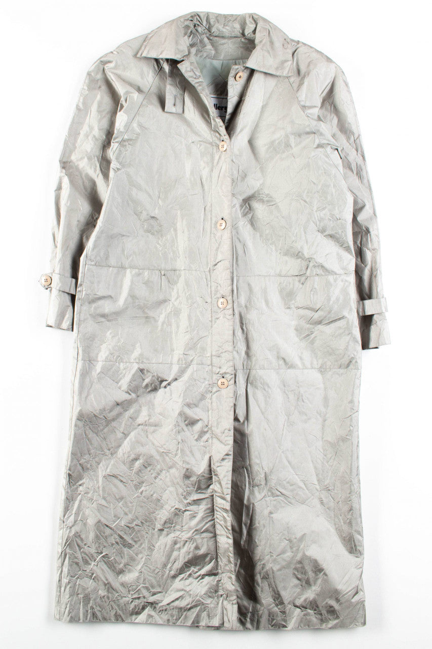 Beige Satin Rain Coat