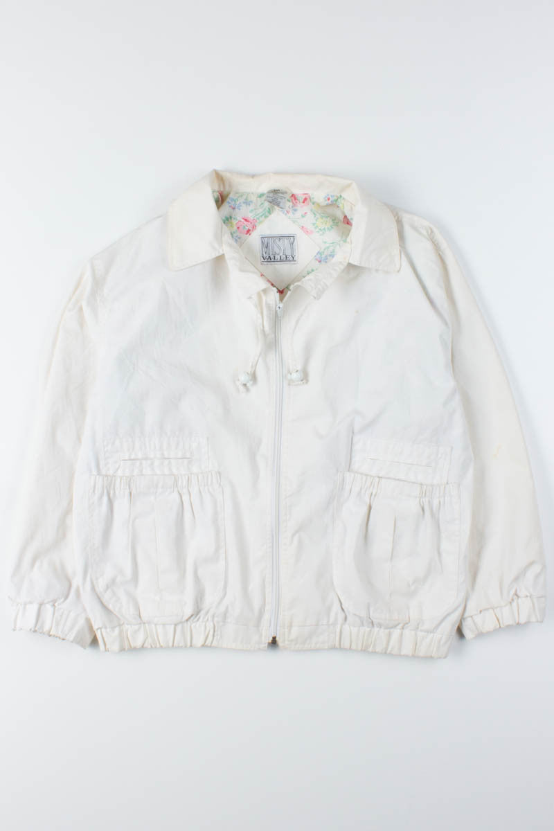 White Floral Spring Jacket