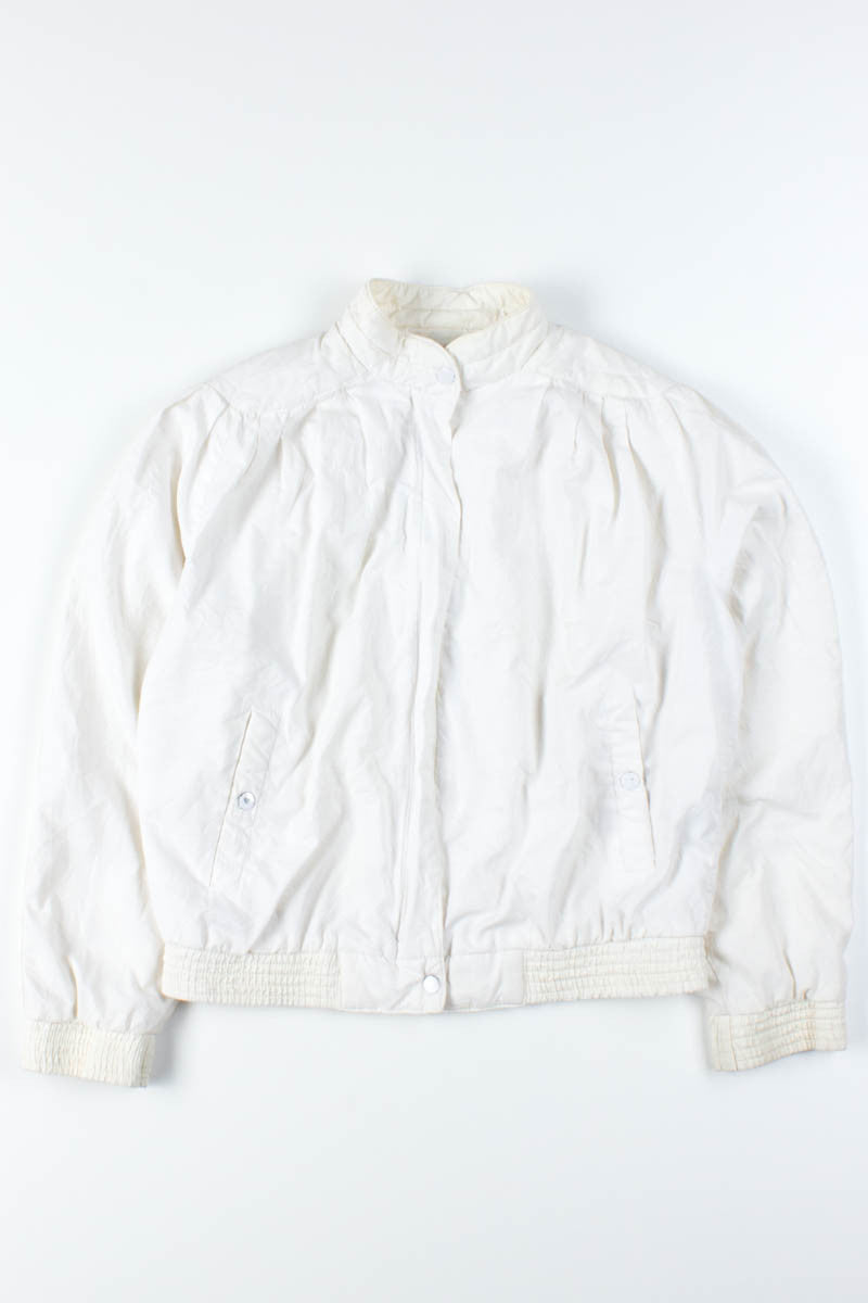 White Pleated Lightweight Jacket