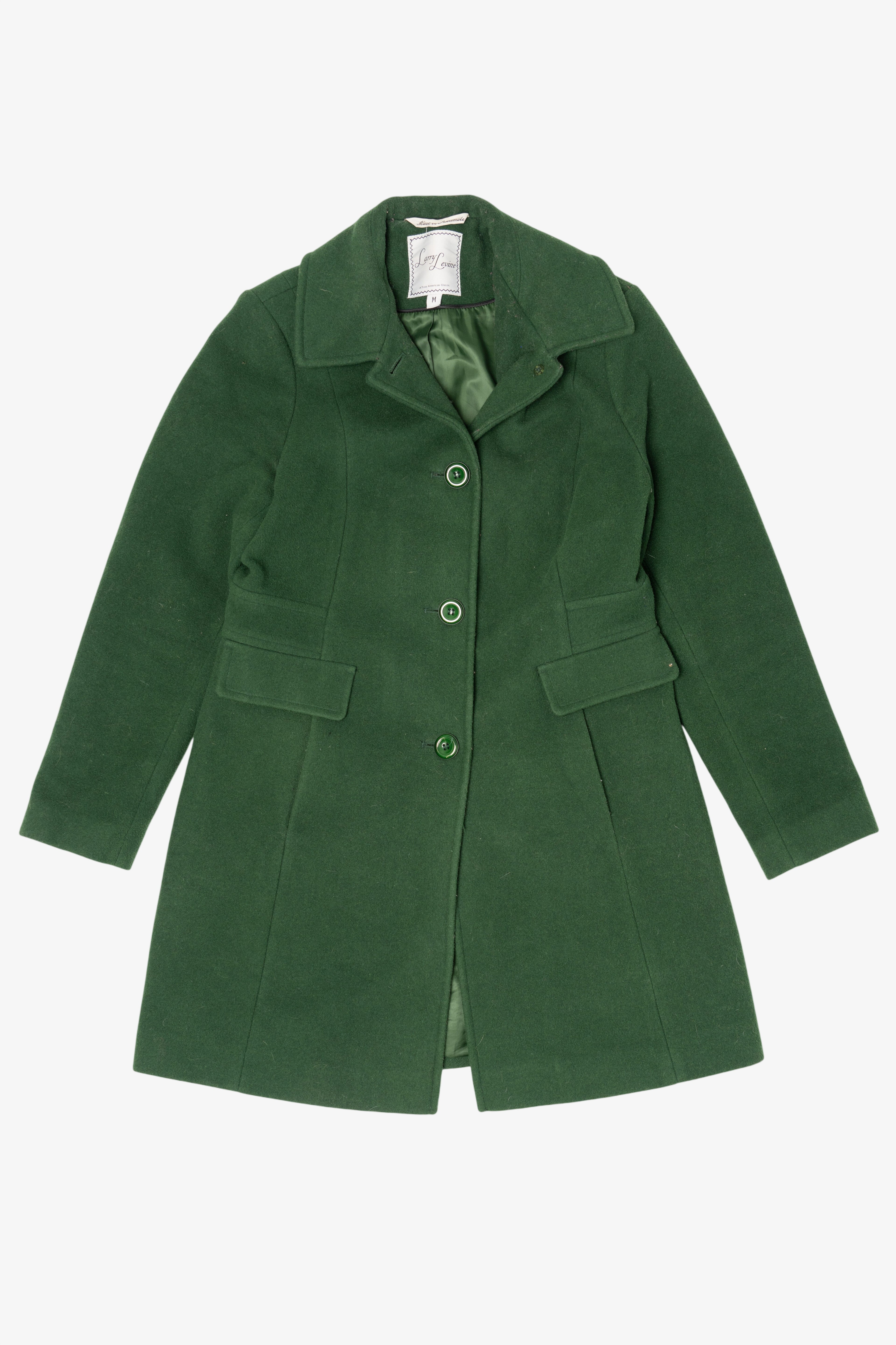 Vintage Green Larry Levine Coat (1990s)