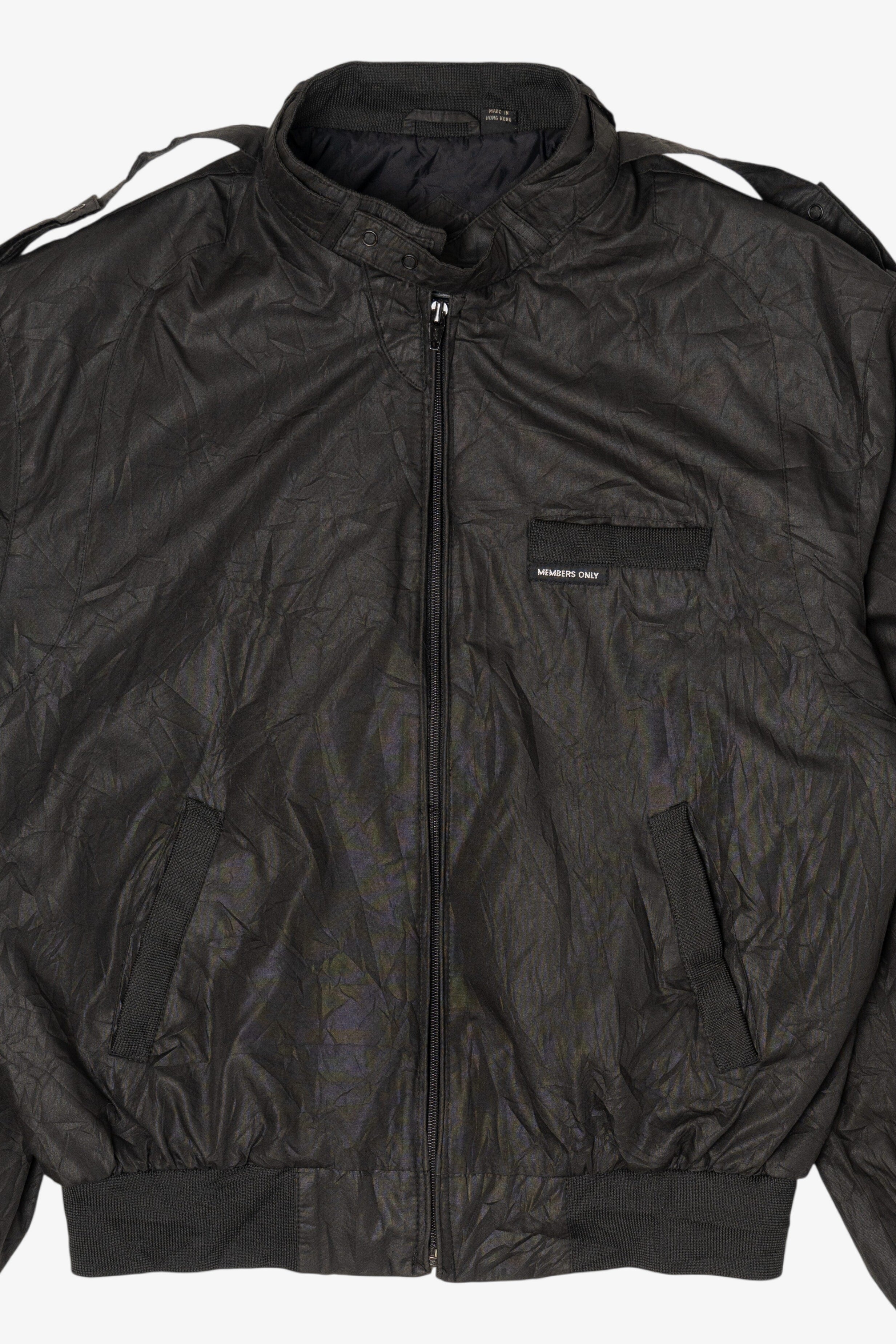 Vintage Black Members Only Bomber Jacket (1980s)