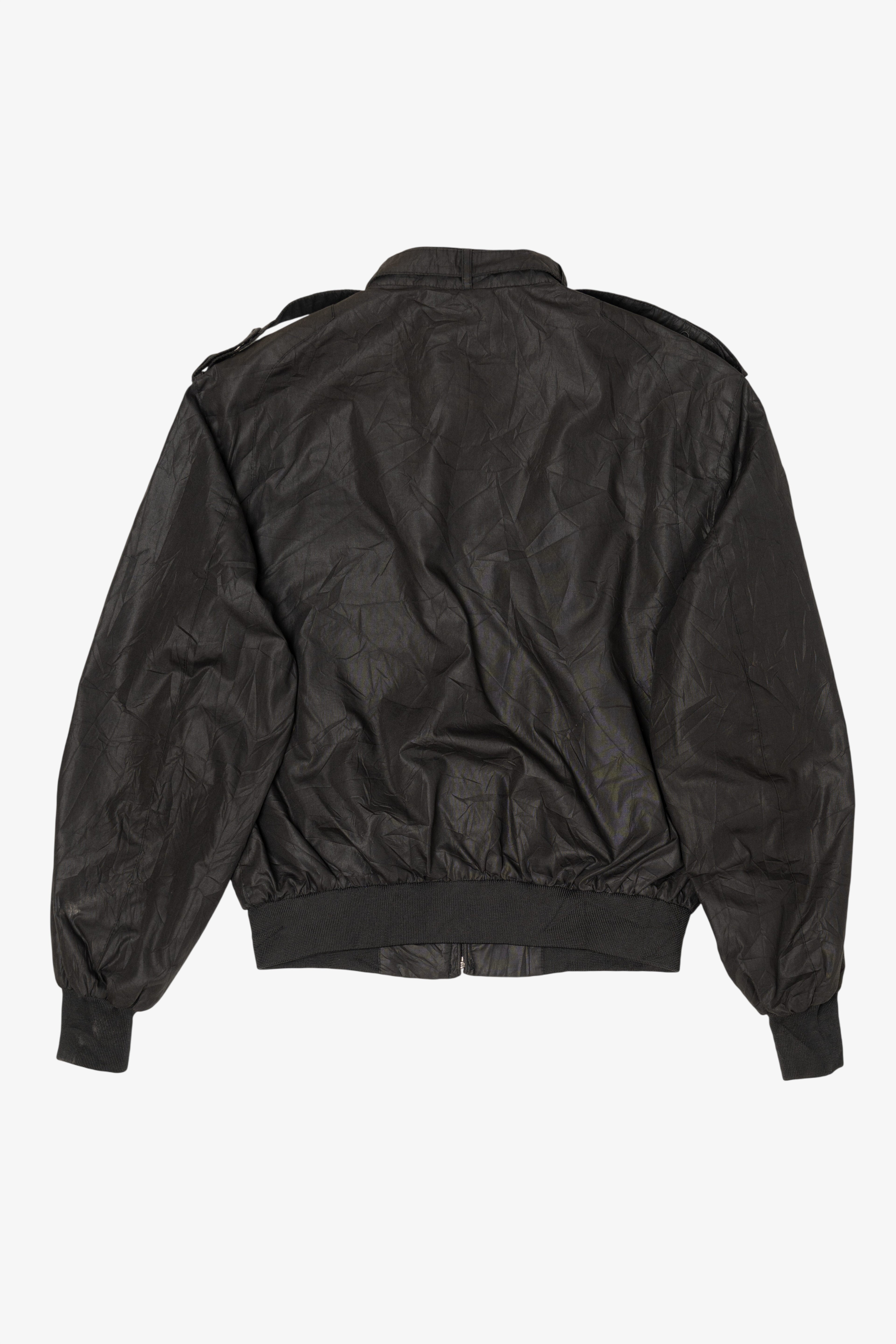 Vintage Black Members Only Bomber Jacket (1980s)