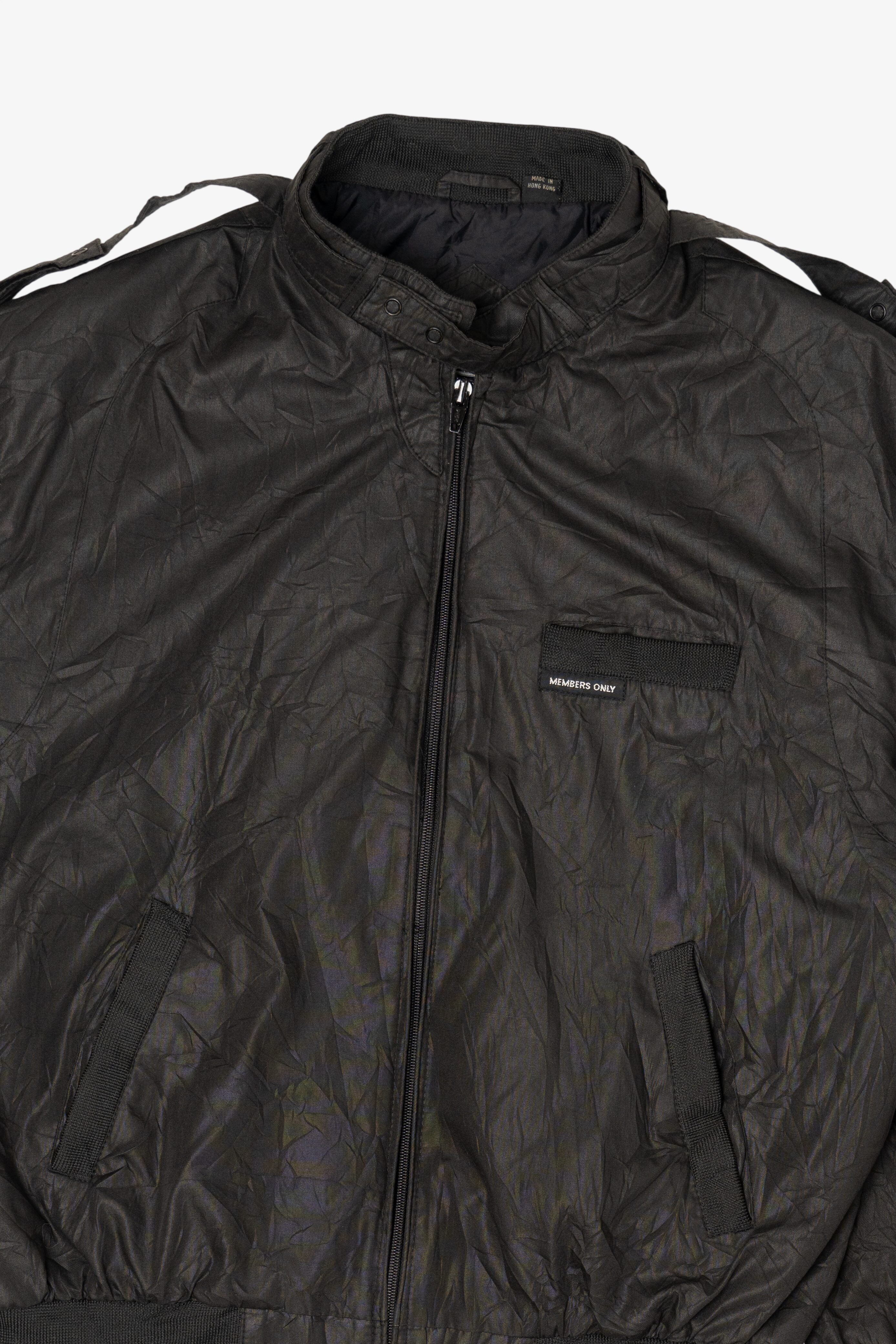 Vintage Black Members Only Bomber Jacket (1980s)