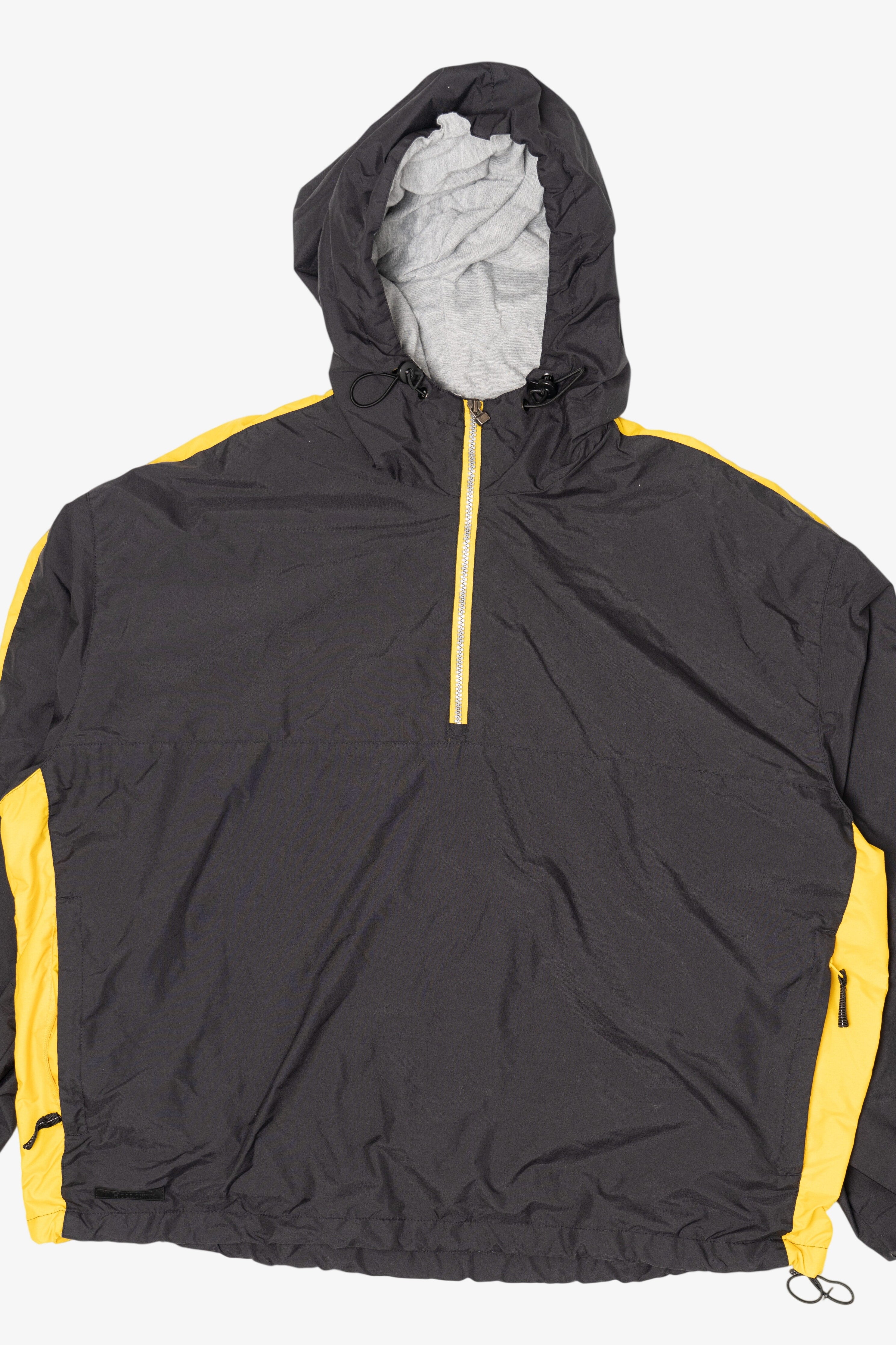 Vintage Dark Gray And Yellow Holloway Hooded Windbreaker (1990s)