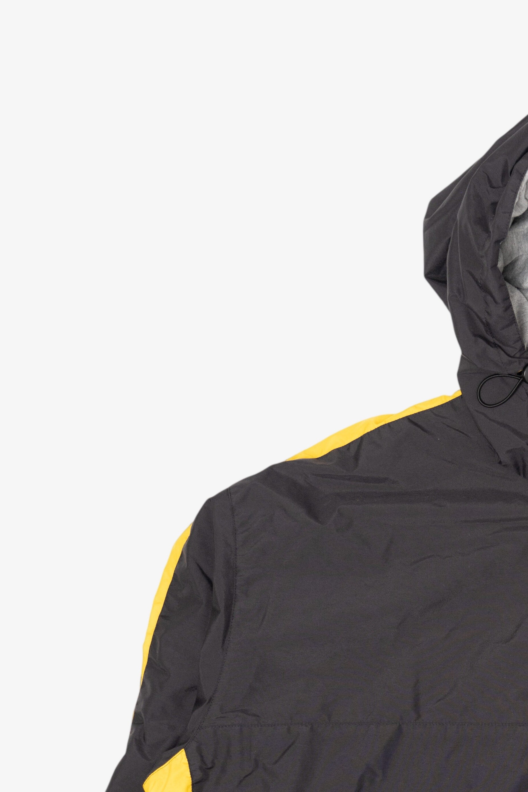 Vintage Dark Gray And Yellow Holloway Hooded Windbreaker (1990s)