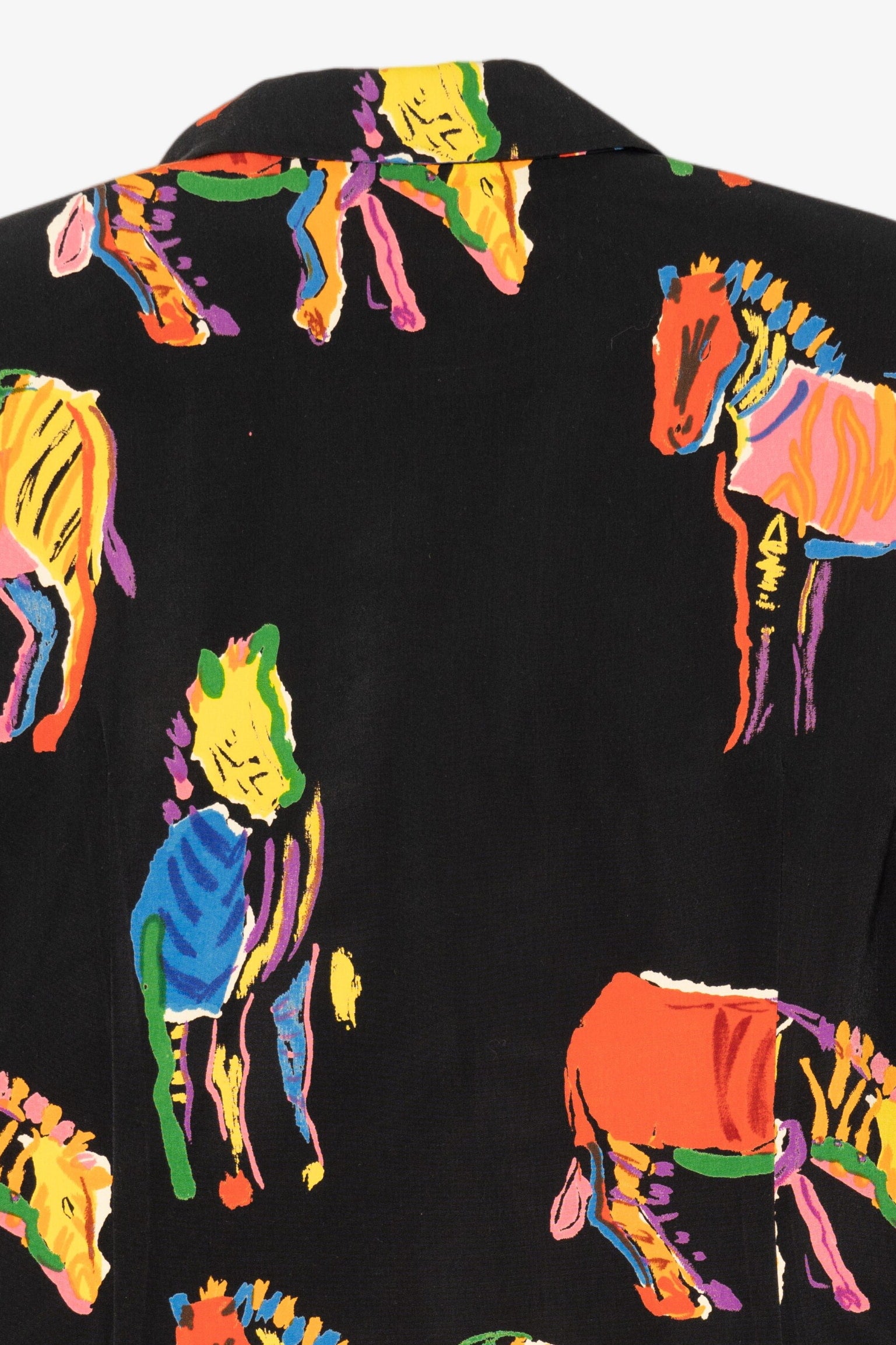 Vintage Sang An Colorful Abstract Zebras Blazer (1980s)