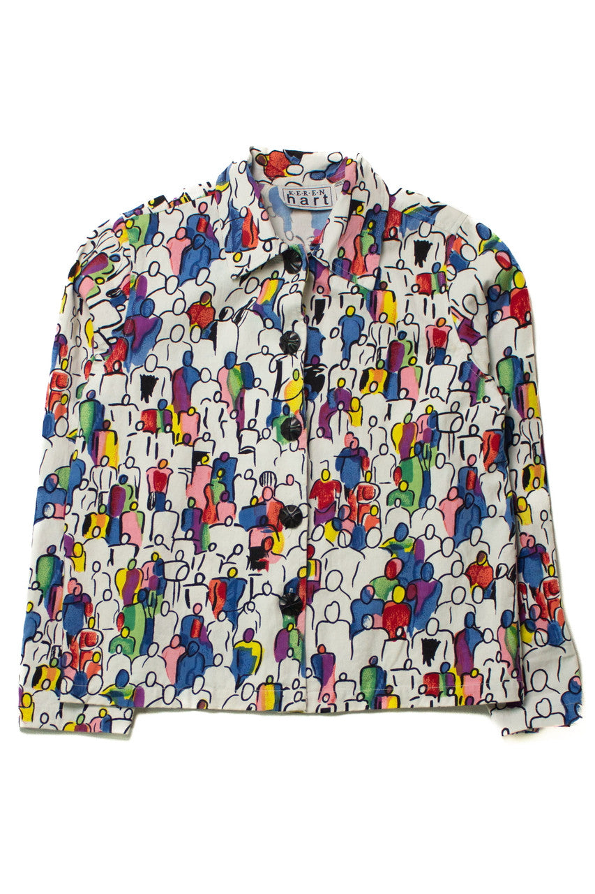 Vintage Rainbow People Lightweight Jacket (sz. Small)