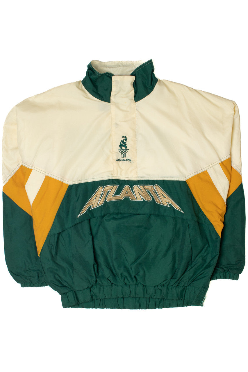 Vintage 1996 Atlanta Olympics Games Kangaroo Pocket Starter Jacket