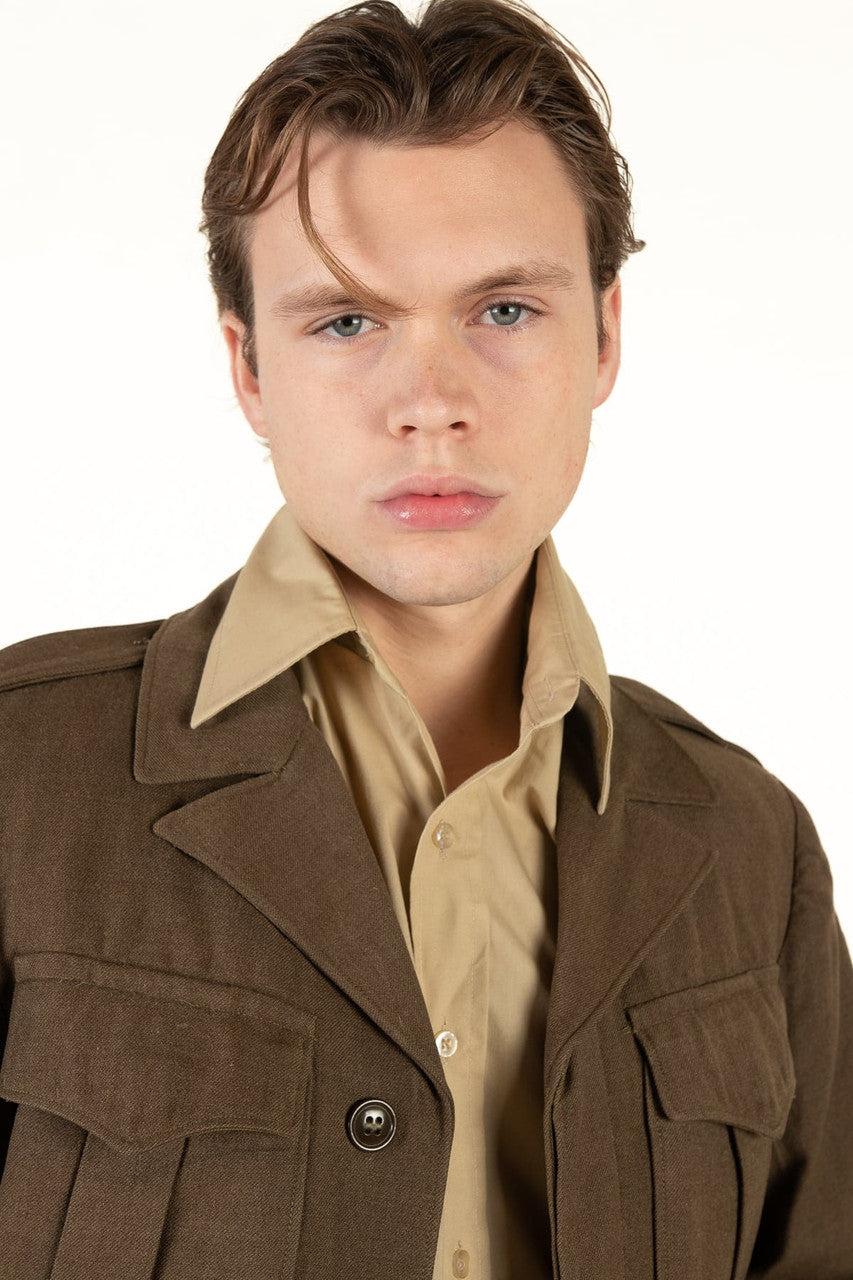 Vintage Brown Military Surplus Jacket (1970s)