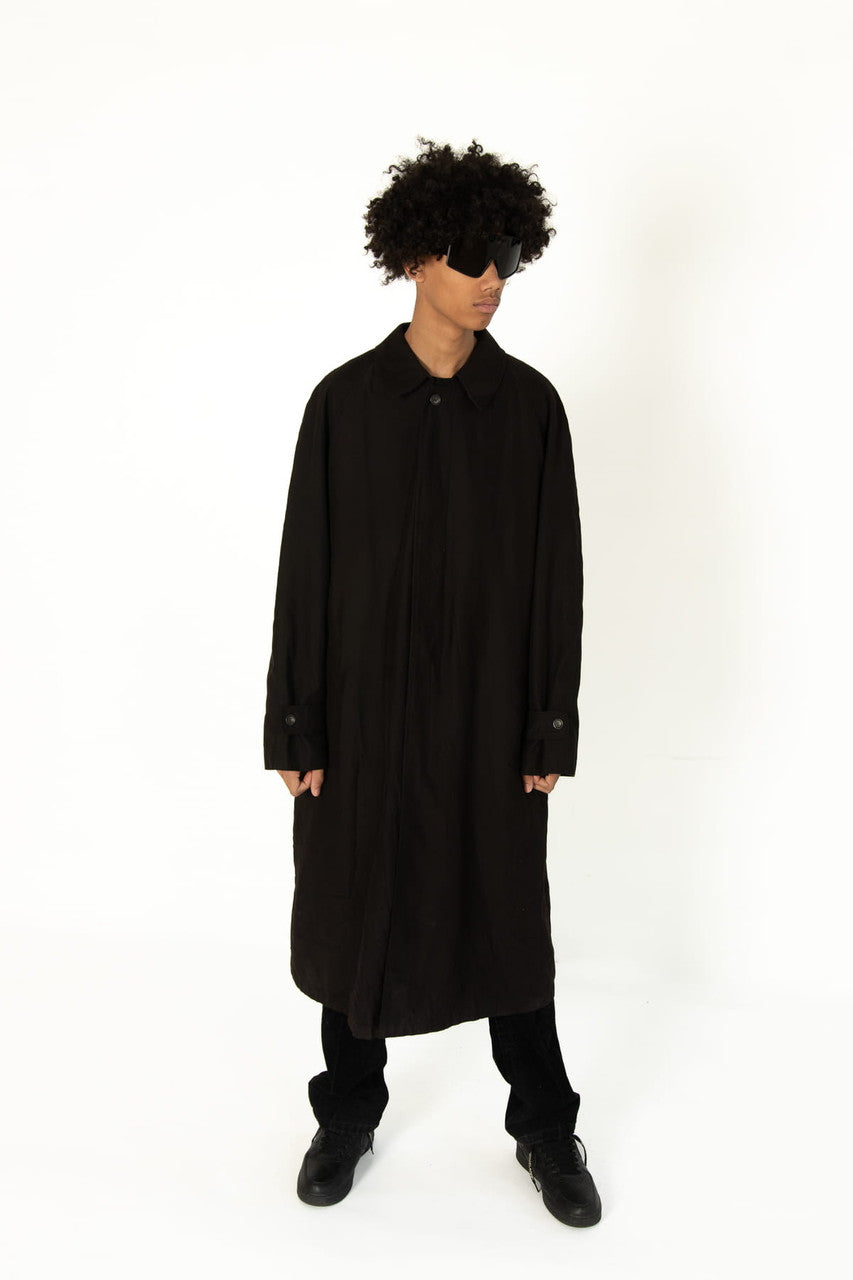 Vintage Black Ralph Lauren Trench Coat (1990s)
