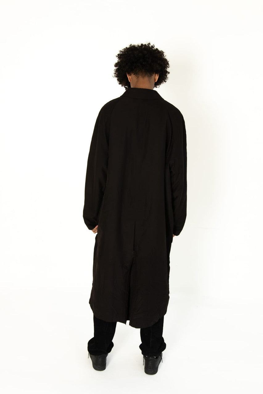 Vintage Black Ralph Lauren Trench Coat (1990s)