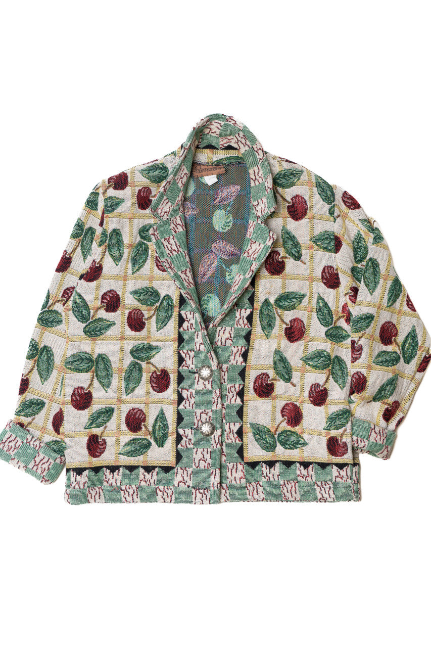 Vintage Painted Pony Cherry Tapestry Jacket
