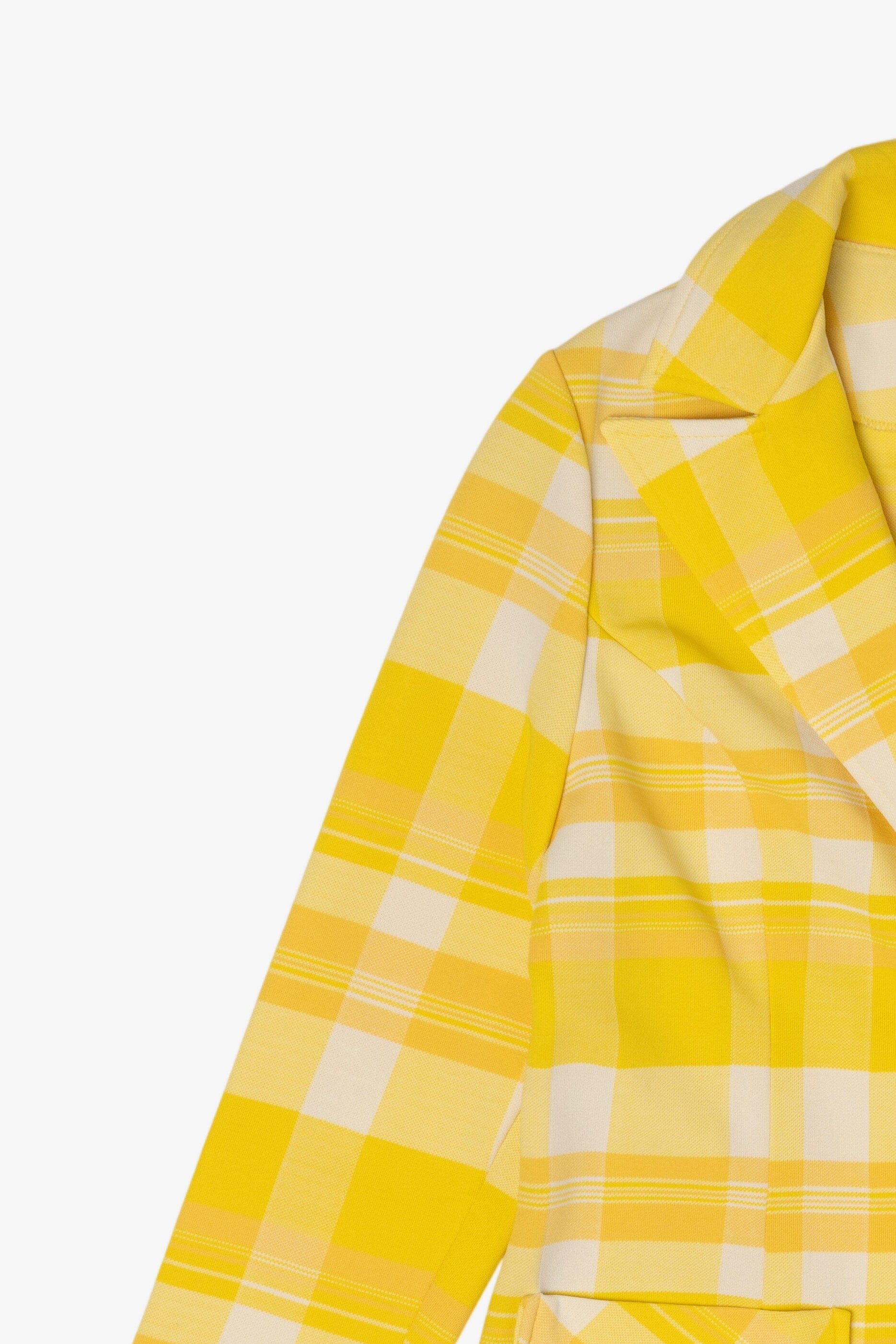 Vintage Yellow Checkered Fem-e-nits Blazer (1970s)