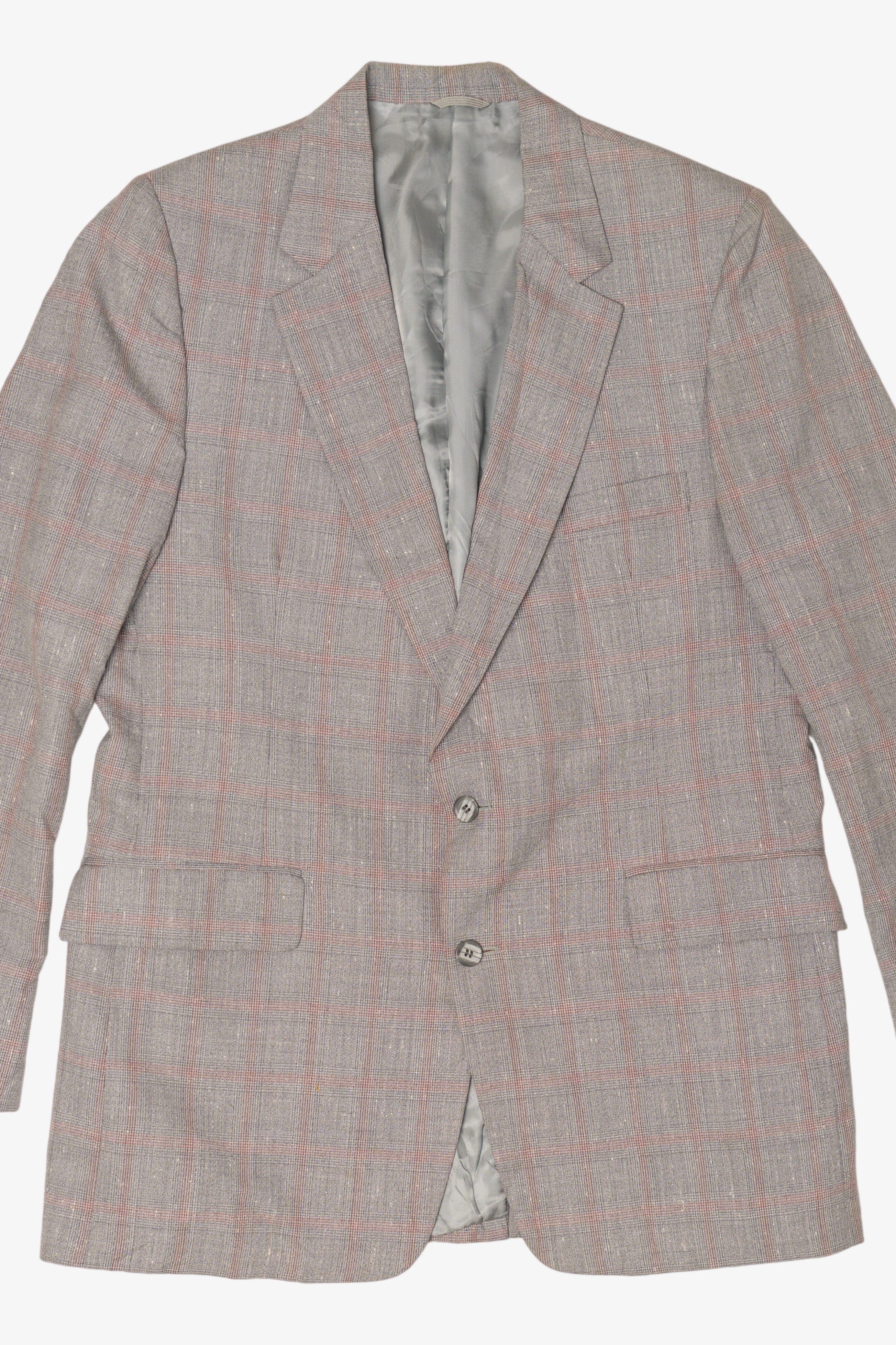 Vintage Gray Plaid Blazer (1980s)