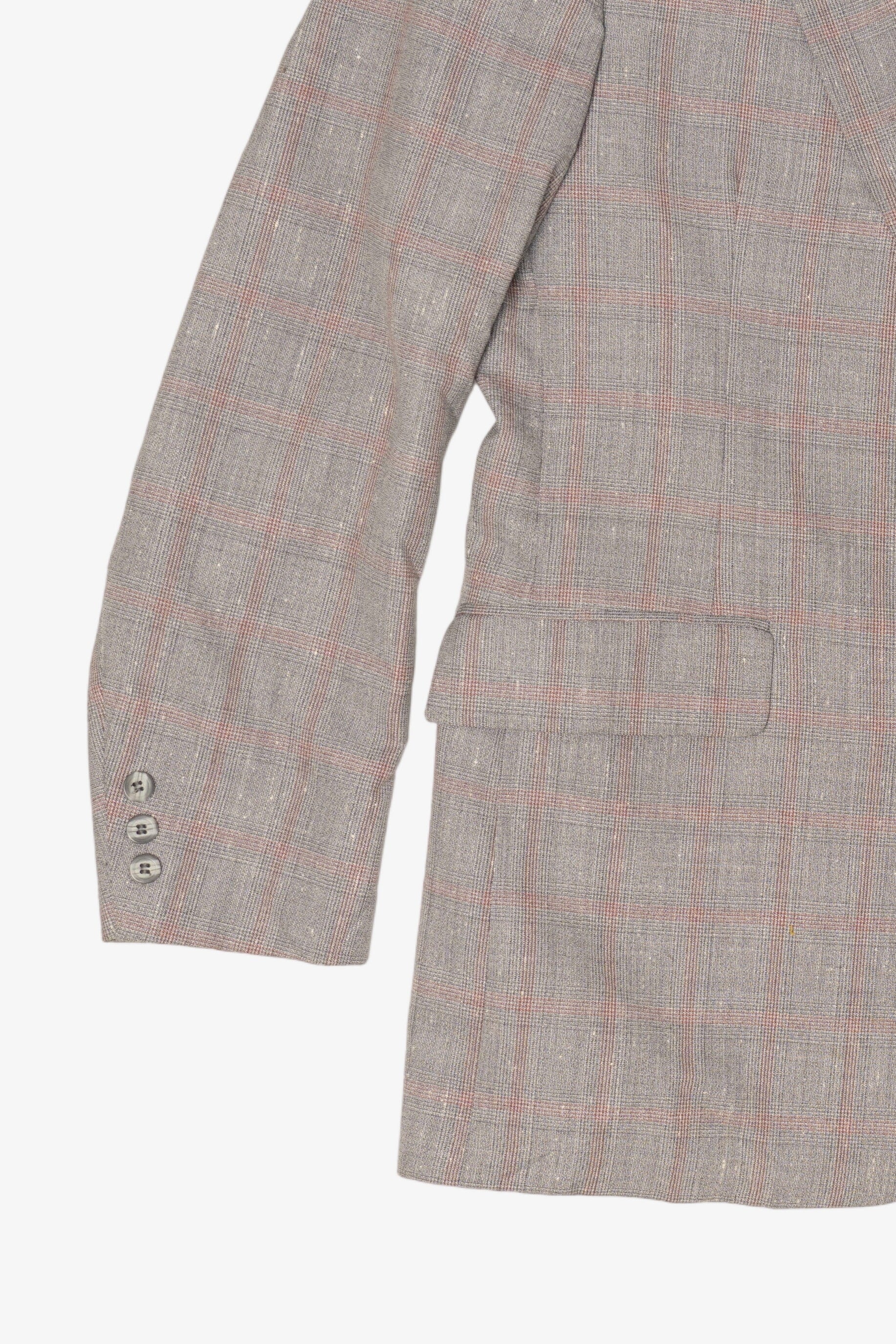 Vintage Gray Plaid Blazer (1980s)