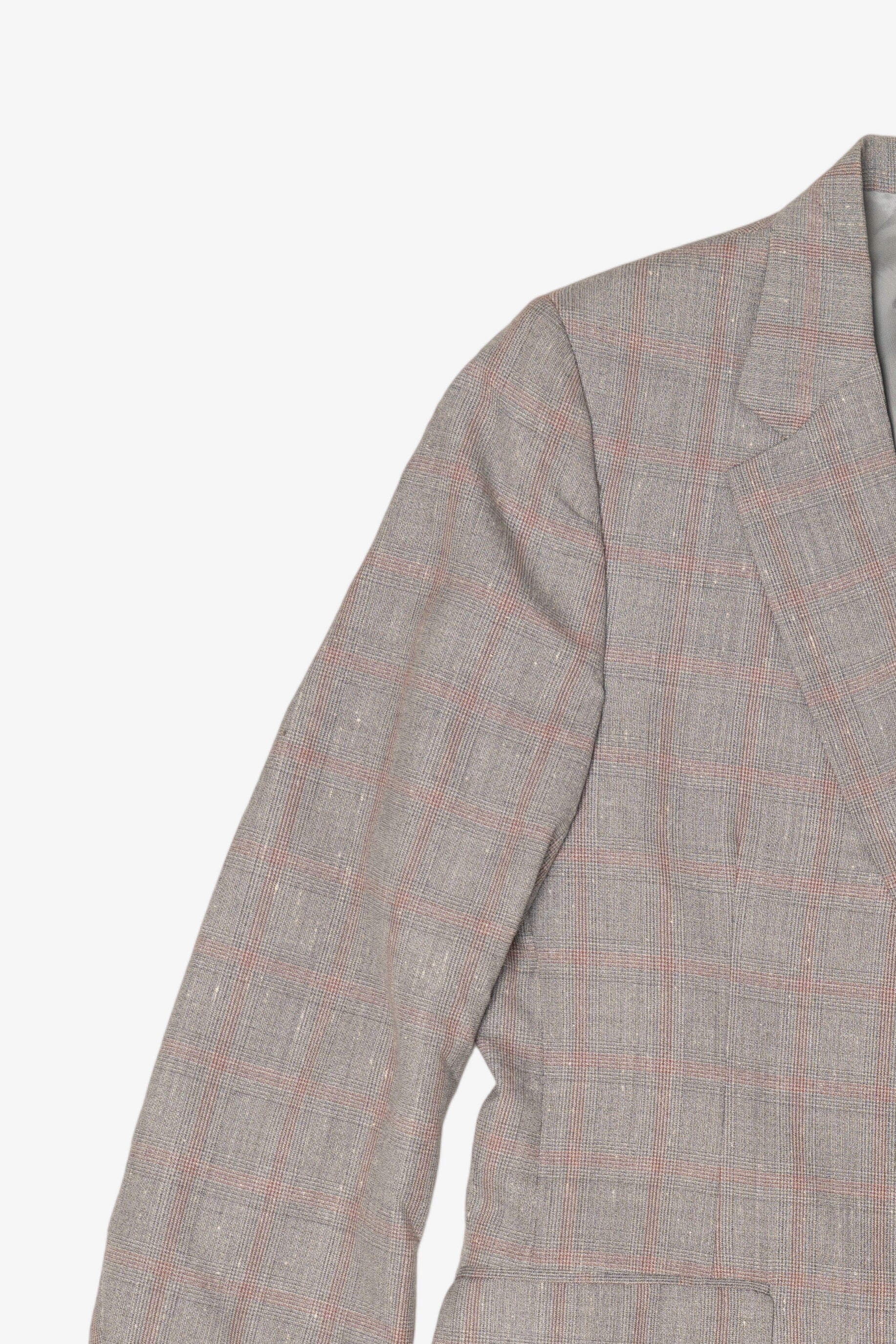 Vintage Gray Plaid Blazer (1980s)